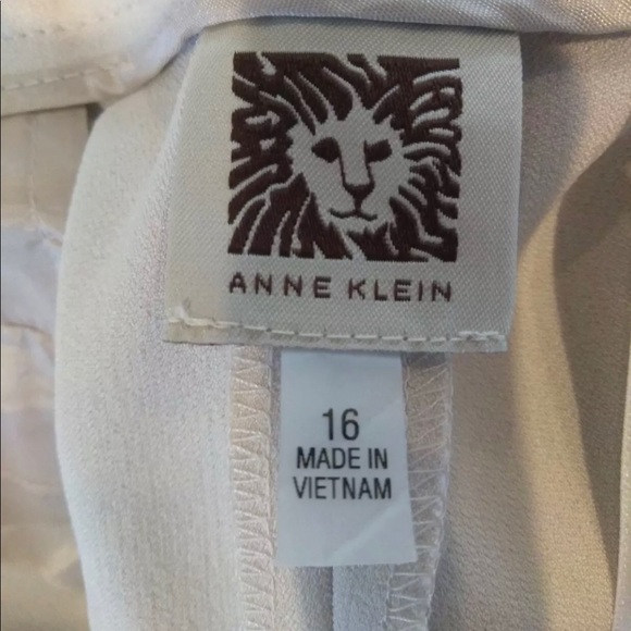 Anne Klein Womens Pants 16 Tan Lightweight New - Picture 4 of 4